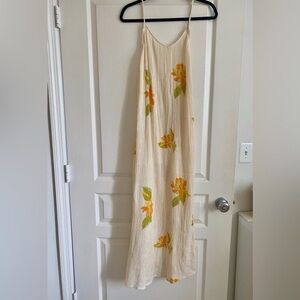 Savanna Morrow Andria floral-print crepon midi dress - Size M - Summer Dress